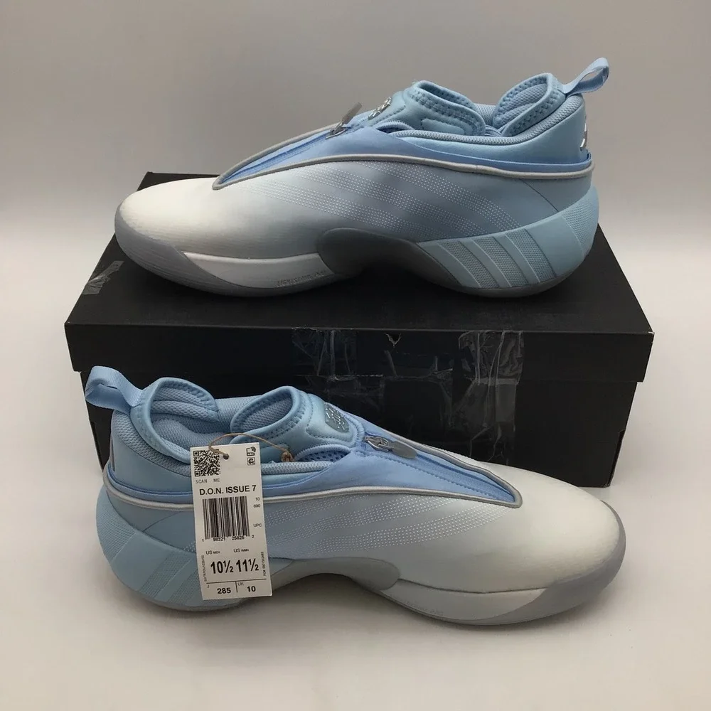 Adidas DON Issue 7 Mens Size 10.5 Shoes Blue White JQ9433 Donovan Mitchell NEW